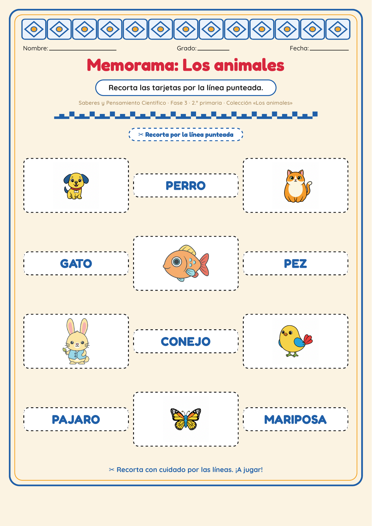 Ficha ilustrada: Memorama